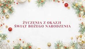 Napis życzenia z okazji świat bożego narodzenia