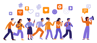 Osiem os&oacute;b wysyła sobie wiadomości przez telefon.