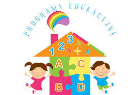 Kolorowy domek z cyframi. Obok stoi dwoje dzieci.