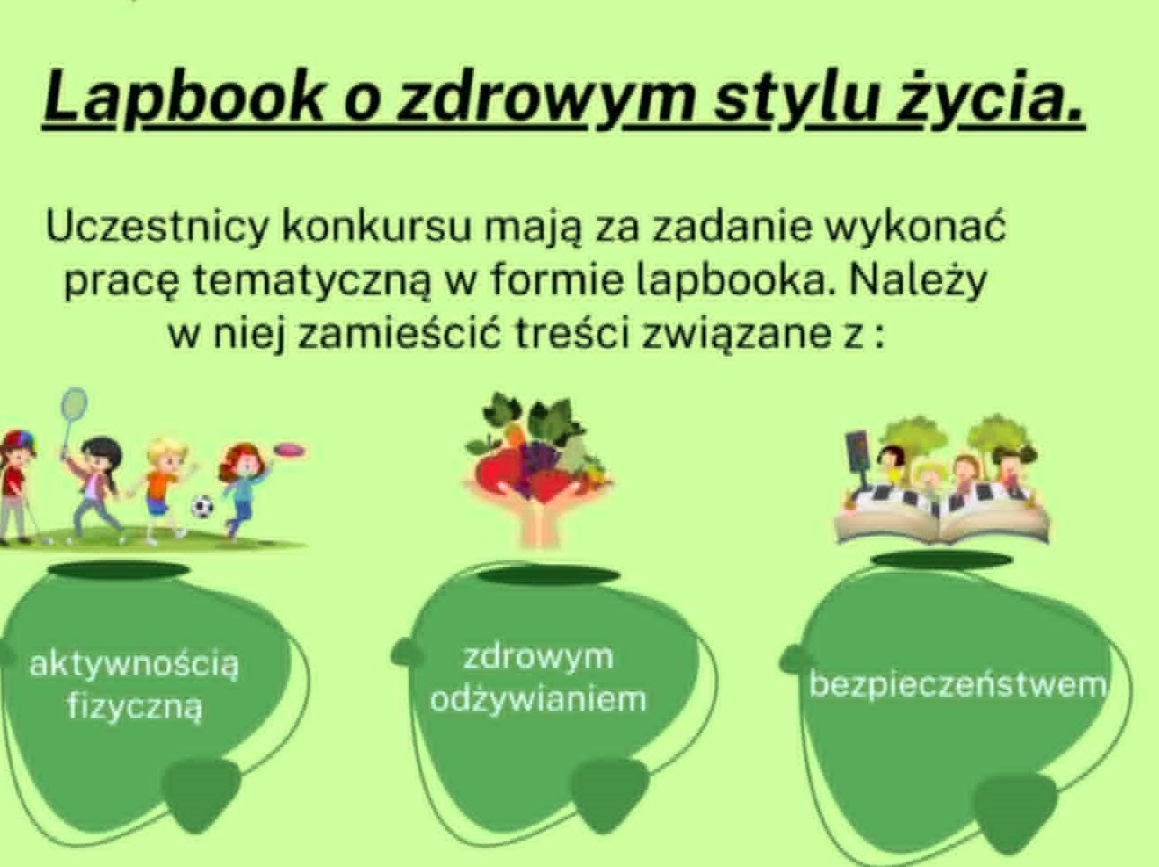 Plakat informujący o konkursie.