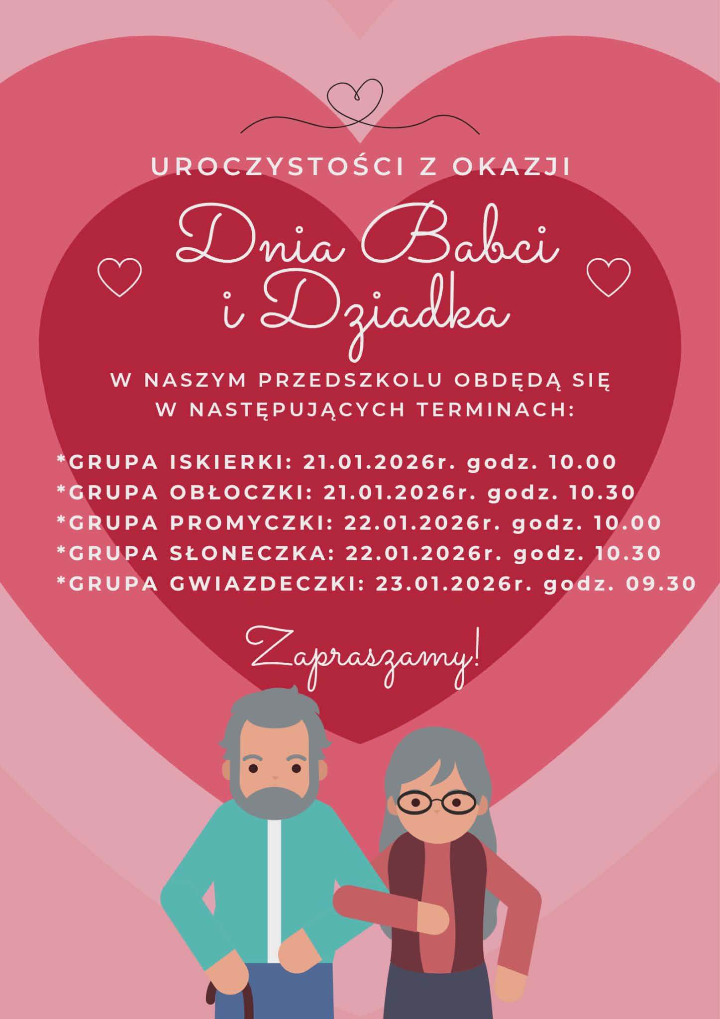 Ogłoszenie i dniu babci i dziadka.