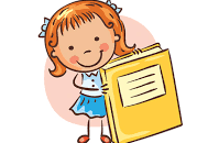 Dziewczynka trzyma w ręku książkę.