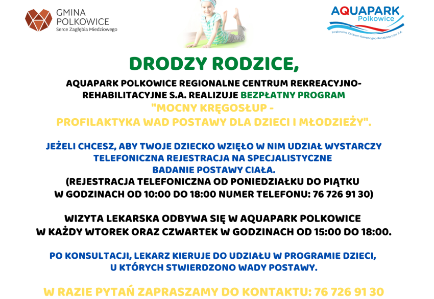 Program profilaktyczny pt. ,,Mocny kręgosłup"