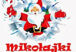 Święty mikołaj i napis mikołajki.