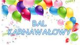 Napis bal karnawałowy i balony